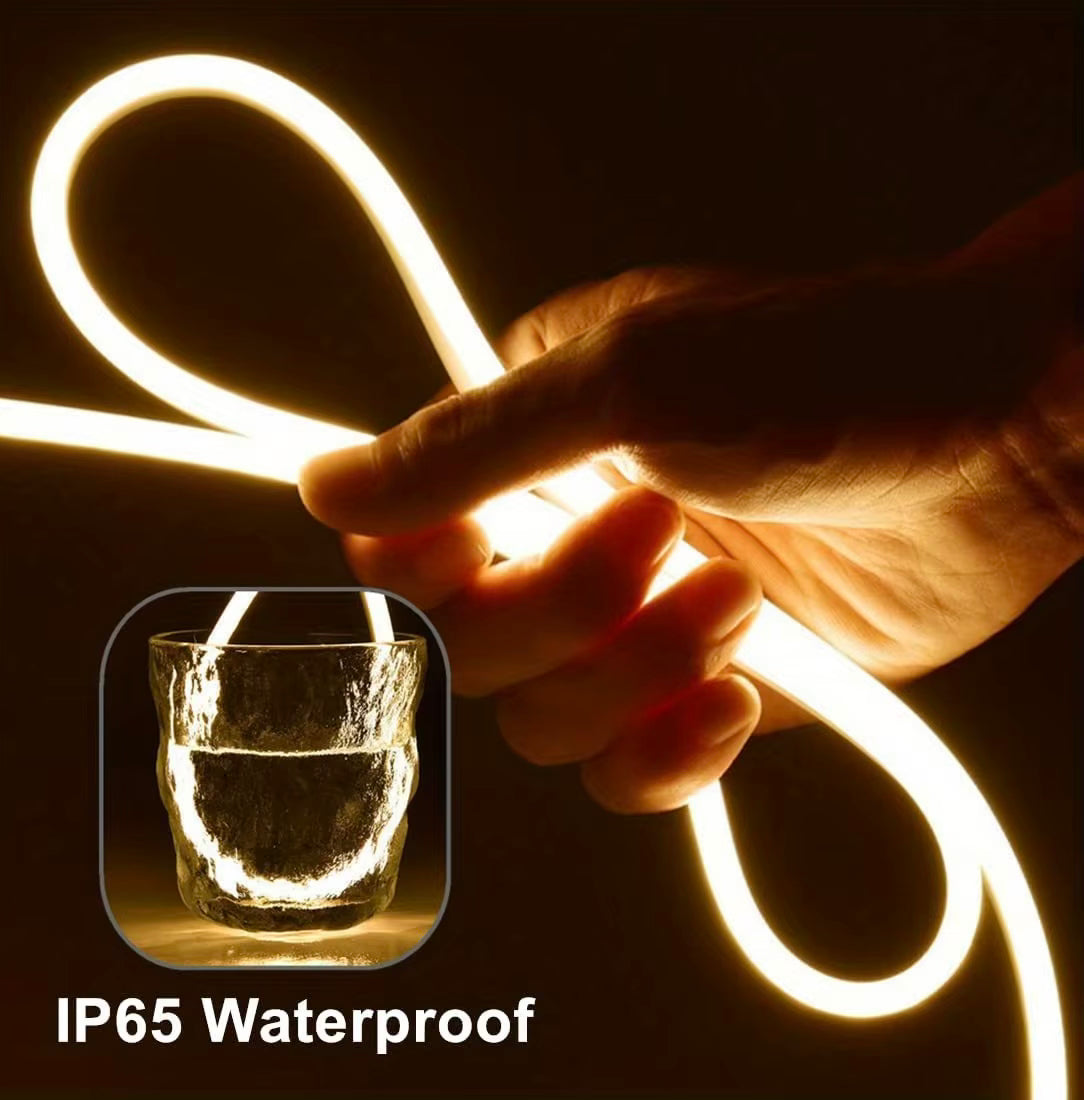 USB-Neon-LED-Lichtleiste 5V, Neon-Seil, Tupe-Gestensteuerung, Dimmerschalter, flexibel, IP68-Silikon, für Heim- und Außendekoration