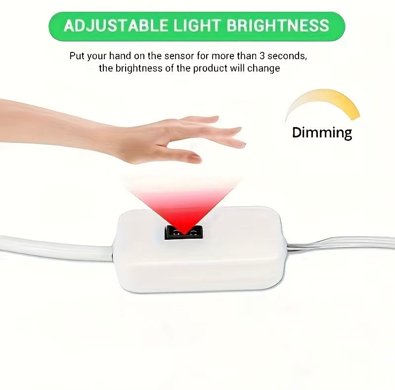 USB-Neon-LED-Lichtleiste 5V, Neon-Seil, Tupe-Gestensteuerung, Dimmerschalter, flexibel, IP68-Silikon, für Heim- und Außendekoration